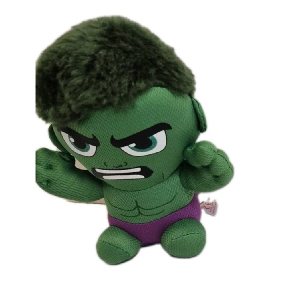 Marvel The Incredible HULK 7" Stuffed Toy, TY Beanie, Avengers Hero Merch - Picture 5 of 6